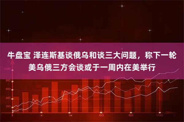 牛盘宝 泽连斯基谈俄乌和谈三大问题，称下一轮美乌俄三方会谈或于一周内在美举行